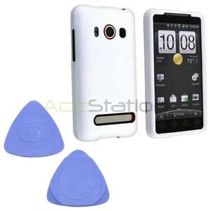   Rubber Hard Phone Shell Case Cover+Tool For Sprint HTC EVO 4G  