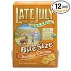 Late July Organic Bite Size Cheddar Cheese Crackers, 5 Ounce Boxes 