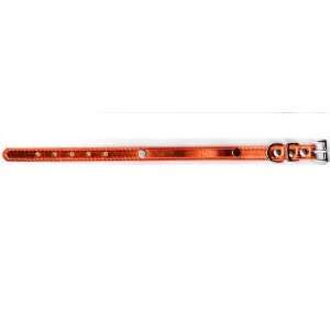 Orange Metallic Collar With 10MM Slider Bar Large 3/4 Wide By 14 18
