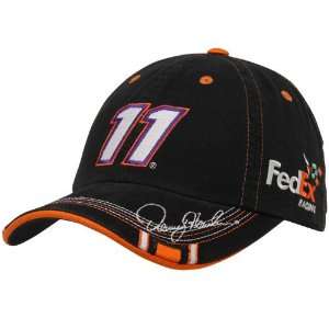  Denny Hamlin Black Black Out Adjustable Hat Sports 