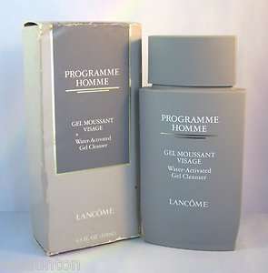 Lancome PROGRAMME HOMME Water Activated Gel Cleanser NIB  