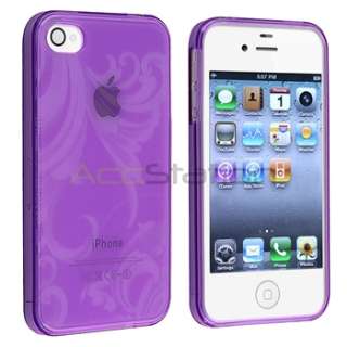   Rubber Case Cover for iPhone 4 4th G 4S Sprint Verizon AT&T  