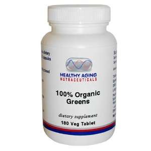 Healthy Aging Nutraceuticals 100% Organic Greens 180 Veg Tablet