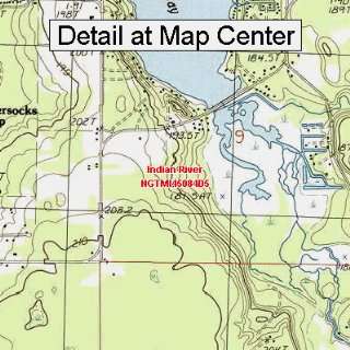  USGS Topographic Quadrangle Map   Indian River, Michigan 