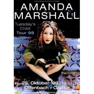 Amanda Marshall Everybodys Story 1999   CONCERT POSTER from GERMANY 