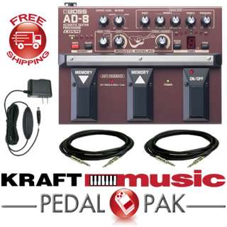Exclusively at Kraft Music The Boss AD8 PEDAL PAK gives you 