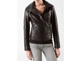 calvin klein womens leather military bomber jacket  