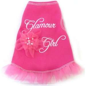   Cotton T Shirt Tank, Glamour Girl, Large, Pink Flamingo