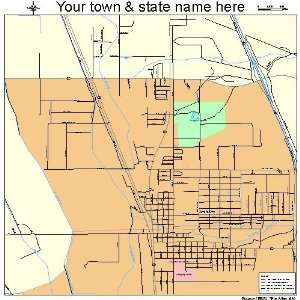  Street & Road Map of Anthony, New Mexico NM   Printed 