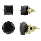   black square cut cubic zirconia stones and a highly polished finish