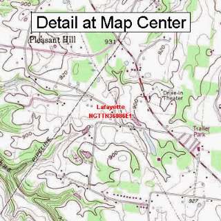   Topographic Quadrangle Map   Lafayette, Tennessee (Folded/Waterproof