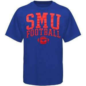  SMU Mustangs Royal Blue Classic Football T shirt Sports 