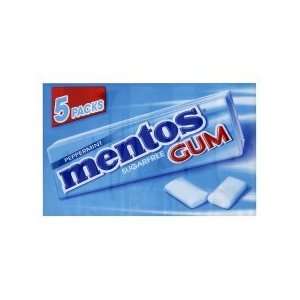 Mentos Gum Peppermint Gum 5 Pack 66G x 4  Grocery 