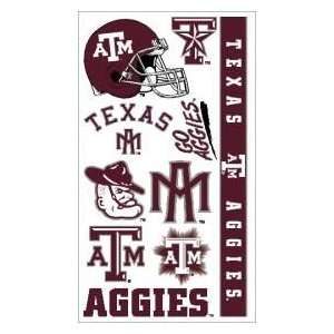   Texas A&M Aggies TAMU NCAA Temporary Tattoos (10 Tattoos) Sports