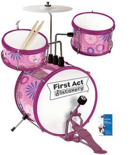   Act Discovery Drum Set   Pink Flowers   First Act   