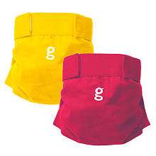 gDiapers Little gPant 2pk Goodmorning Yellow and Goddess Pink (Large 