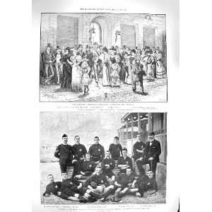   1894 FOOTBALL GIBRALTAR LANCASHIRE WETHERED MONTEVIDEO