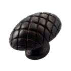 MNG Quilt Egg Knob 1 1/2 in. x 7/8 in.   Oil Rub Bronze