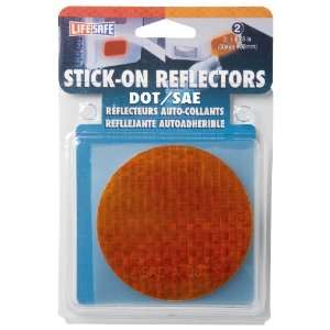  Incom RE7074 3 Inch Stick On Reflector Circle, Red, 2 