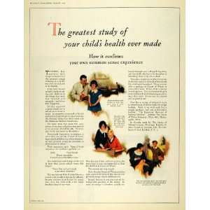  1926 Ad Cream Wheat Child Health Study Fassett Johnson 