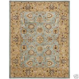 10 Hand tufted Mahal Blue/Gold Wool Area Rug  