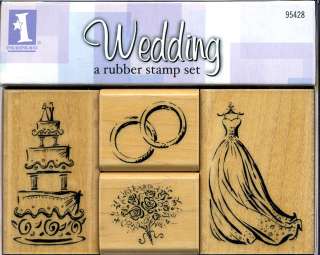 Elegant Rubber Stamps for Wedding, Love, Hearts & Valentines Asst 