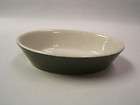 hall china small oval casserole green white cs expedited shipping