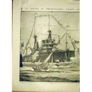  Dreadnought Yacht Steamer Ship Boat Lacy Spithead 1911 
