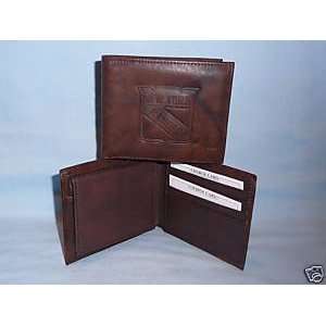  New York NY RANGERS Leather BiFold Wallet NEW dkbr4 