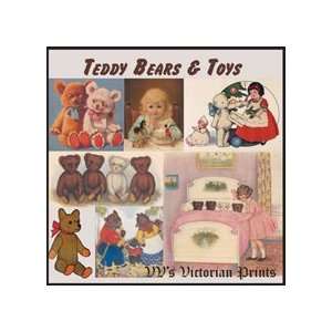  Teddy Bears & Toys   Restored Vintage Art on Image CD 