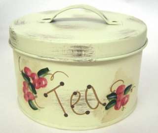 NEW Handpainted CURRANTS Metal Canister Set  