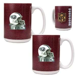  Tennessee Titans Game Ball Ceramic Coffee Mug Set Kitchen 