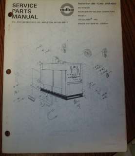 Miller Trailblazer 44G Welder Parts & Schematics Catalog Manual Book 
