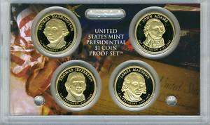 2007 MINT BOX,COA PRESIDENTIAL 4 COIN $1 COIN PROOF SET  