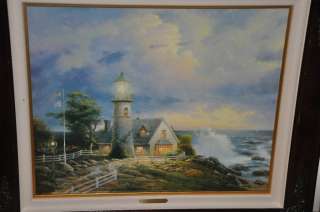 Thomas Kinkade painting, A light in the Storm S/N Canvas  