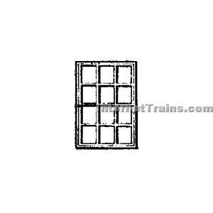  Grandt Line HO Scale Double Hung Window 12 Pane 36x56 (8 