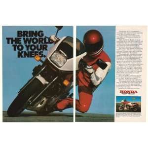  1983 Honda V45 Interceptor Motorcycle 2 Page Print Ad 