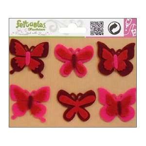  Feltables Fashion Embellishment Butterflies Red/Fuchsia 