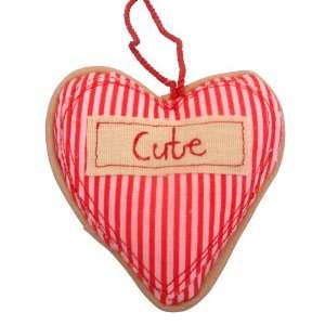  Gisela Graham Embroidered CUTE Fabric Heart Gift Idea 