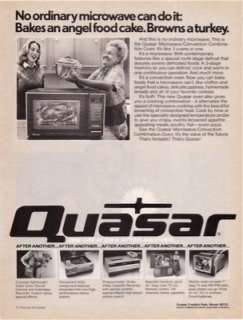 Quasar Microwave/Convection Combo Oven 1981 Print Ad  