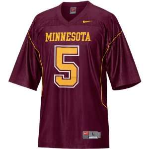  Minnesota Golden Gophers Football Jersey Nike Maroon #5 