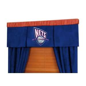  NBA New Jersey Nets Curtain Set   5pc Basketball Drapes 