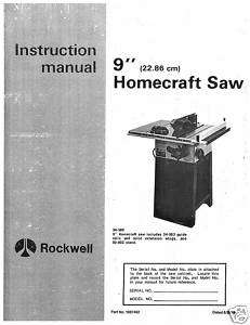Delta Table Saw Model 34 580 Instruction Manual  