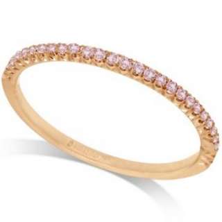 Hidalgo Pave` Pink Diamond Eternity Ring 18k Rose Gold  