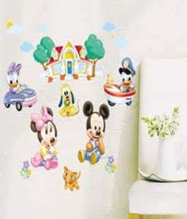 Cute New Disney Mickey Minnie Baby Home Wall Art Decor Stickers Cool 