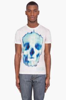 Alexander McQueen ink skull t shirt for men  