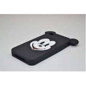  Black Mickey Mouse Soft Shell Case for iPhone 4/4S Cell 