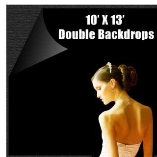 Double Muslin 10 x 13 ft Photography Muslin Photo Backdrop Black JPB3 
