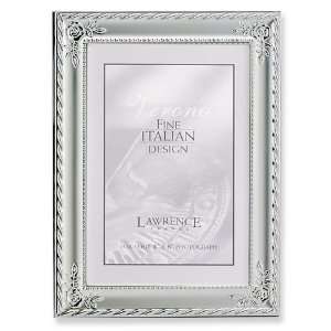    Silver Plated Metal Rose Corners Picture Frame