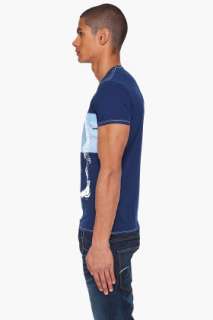 Diesel Blue T frame T shirt for men  